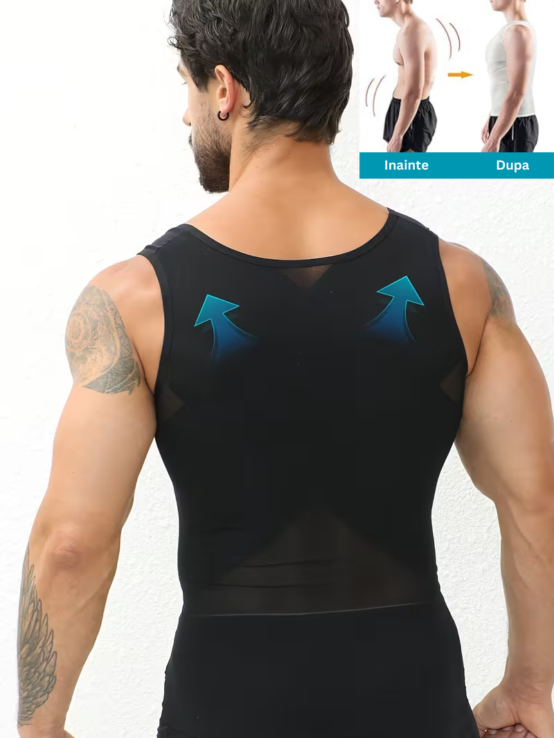 Redefinește-ți Silueta Instantaneu: EasyShape Maieul Modelator Ultra-Elastic pentru Bărbați