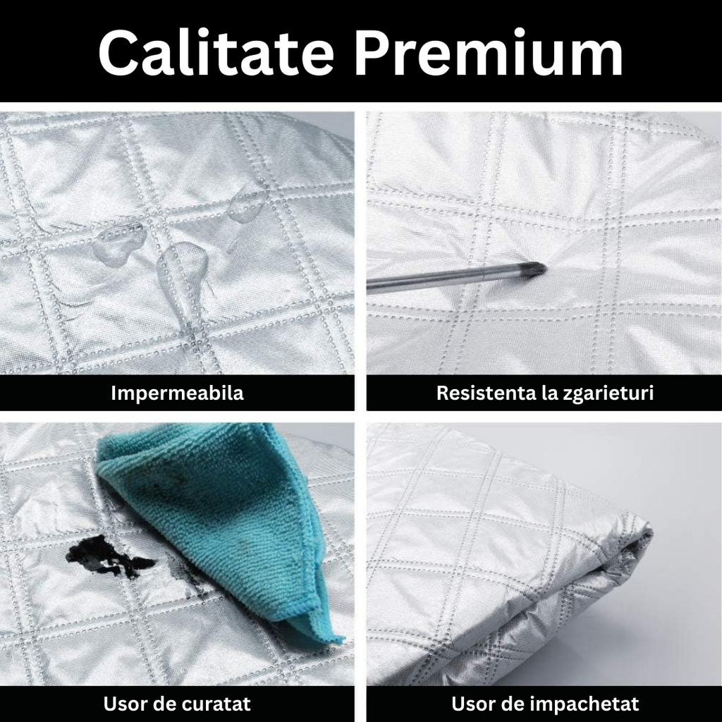 Husa Magnetică Premium 4-Sezoane: Răcoare Vara (Anti-UV), Zero Gheață Iarna & Parbriz Curat Tot Anul