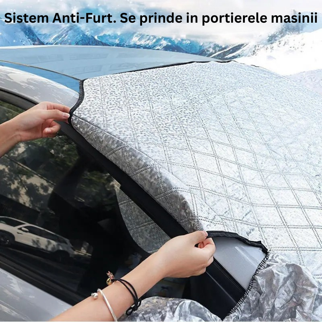 Uită de răzuirea parbrizului în fiecare dimineață! Husa Magnetică Premium 4-Sezoane